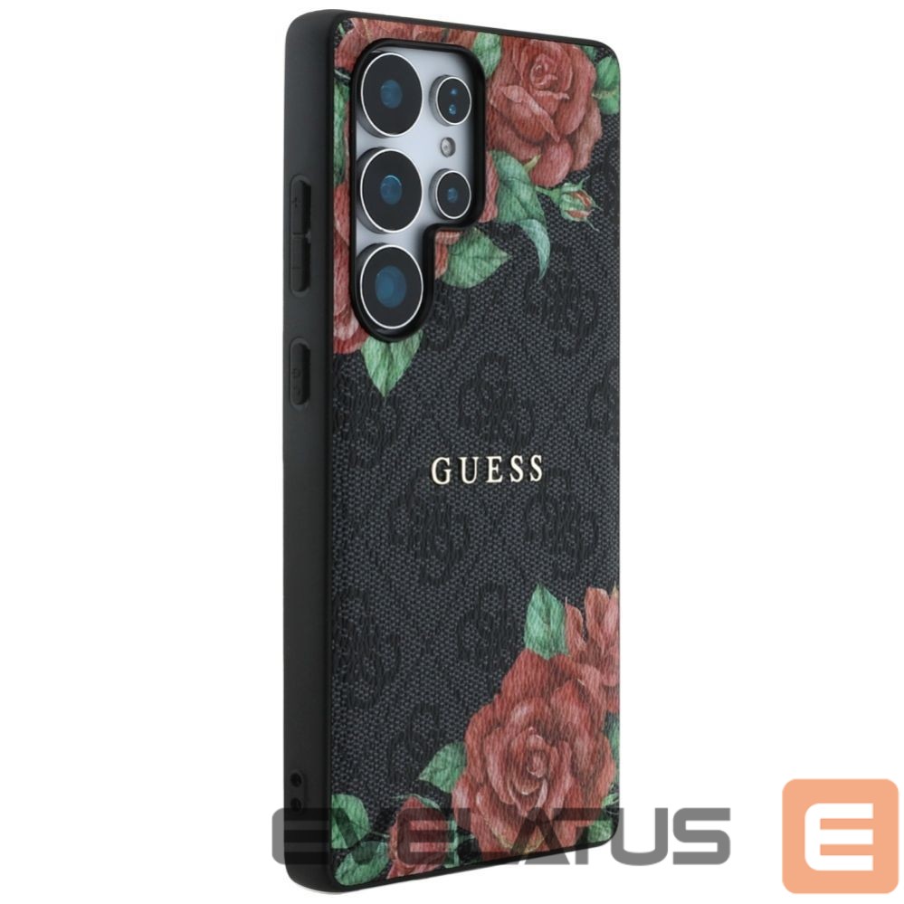 Other goods Guess Guess Leather 4G Flowers Print Metal Classic Logo MagSafe Case for Samsung Galaxy S25 Ultra - Black