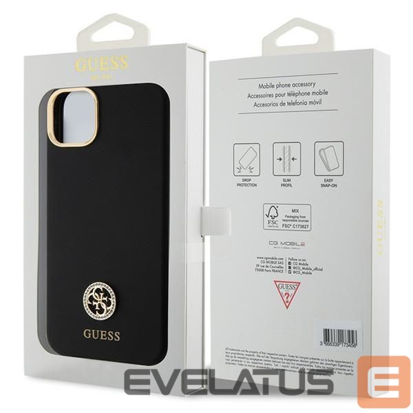 Other goods Guess Guess Silicone Logo Strass 4G Case for iPhone 15 Plus / 14 Plus 6.7" - Black