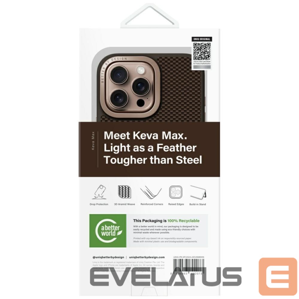 Other goods UNIQ Uniq Keva Max Magclick Charging Camera Stand Case for iPhone 16 Pro Max - Brown