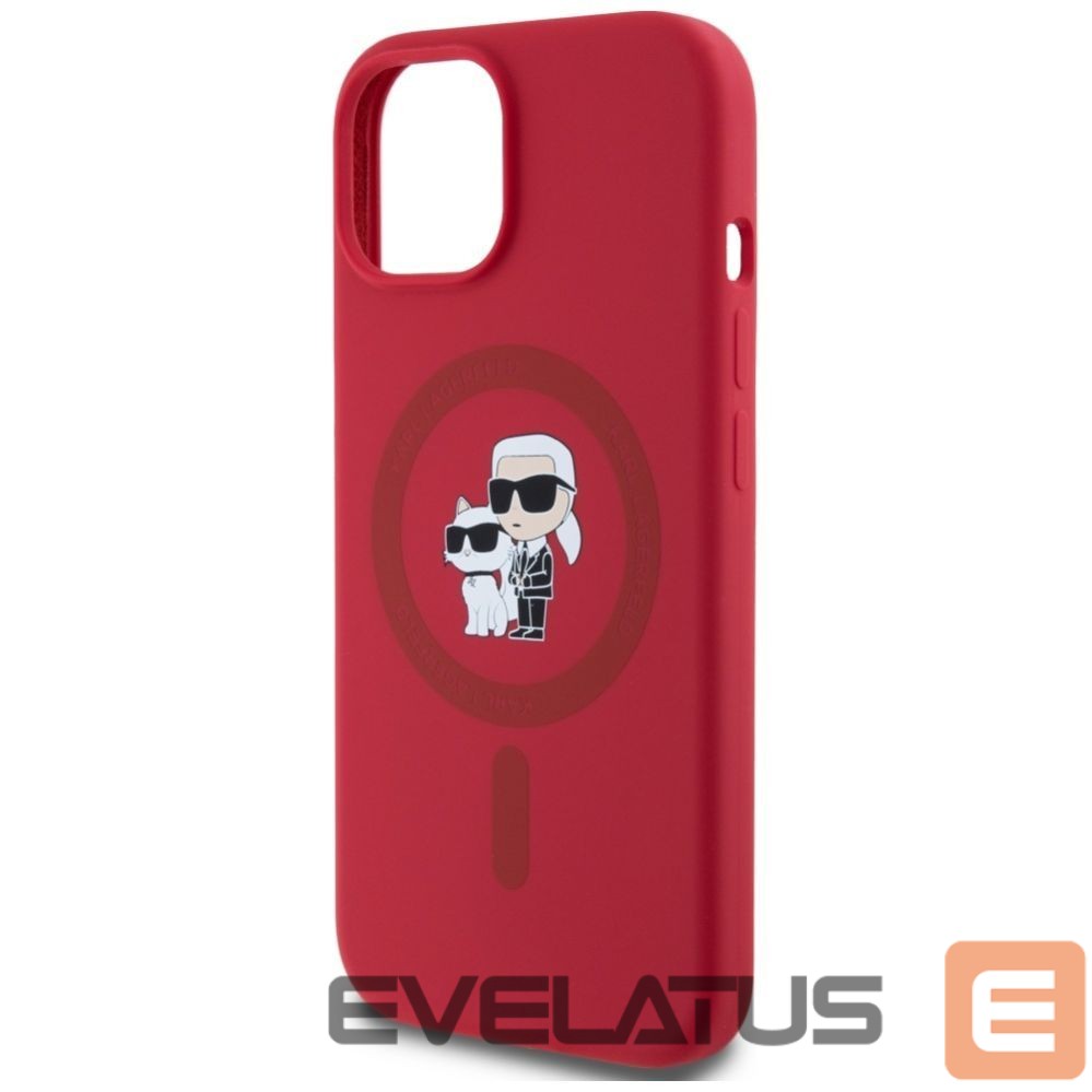Other goods Karl Lagerfeld Karl Lagerfeld Silicone Karl&Choupette Heads Ring MagSafe iPhone 15 Case - Red