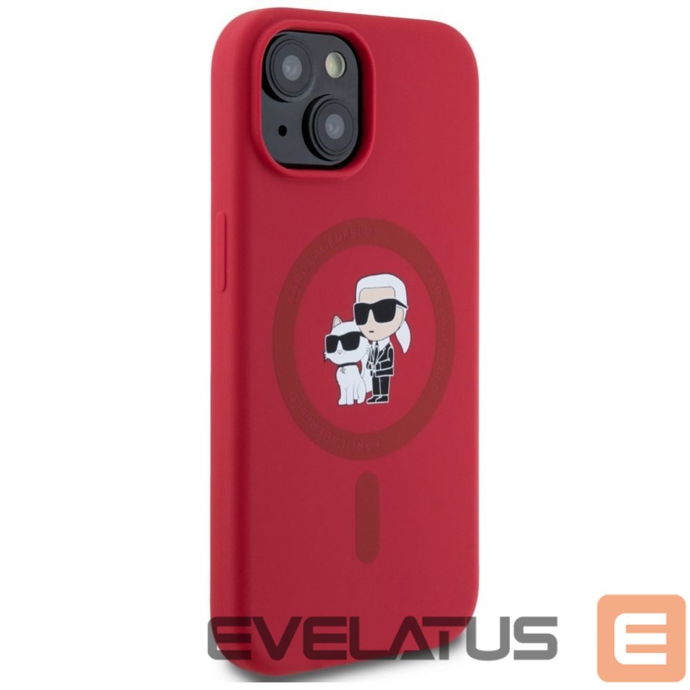 Other goods Karl Lagerfeld Karl Lagerfeld Silicone Karl&Choupette Heads Ring MagSafe iPhone 15 Case - Red