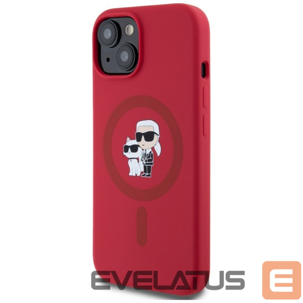 Other goods Karl Lagerfeld Karl Lagerfeld Silicone Karl&Choupette Heads Ring MagSafe iPhone 15 Case - Red