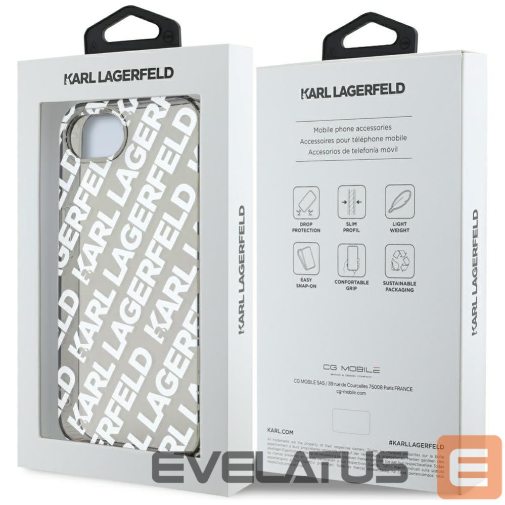 Other goods Karl Lagerfeld Karl Lagerfeld IML Repeat Logo case for iPhone 16e - silver
