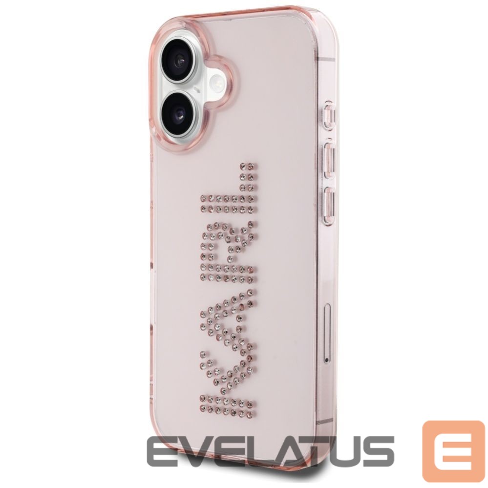 Other goods Karl Lagerfeld Karl Lagerfeld IML Rhinestones Logo iPhone 16 Case - Pink
