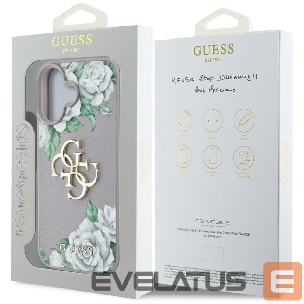 Other goods Guess Guess Grained Roses Big 4G Logo iPhone 16 Case - Purple