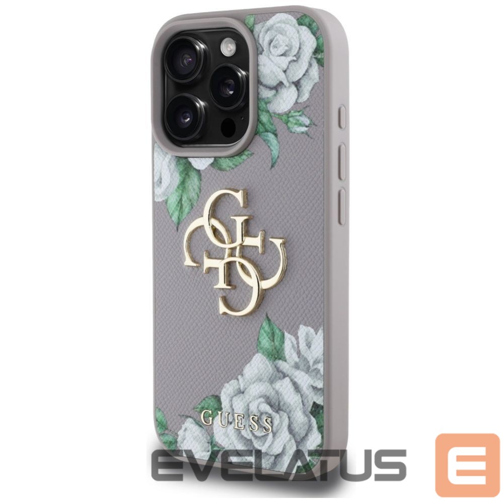 Other goods Guess Guess Grained Roses Big 4G Logo iPhone 16 Pro Case - Purple