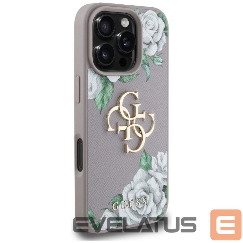 Other goods Guess Guess Grained Roses Big 4G Logo iPhone 16 Pro Case - Purple