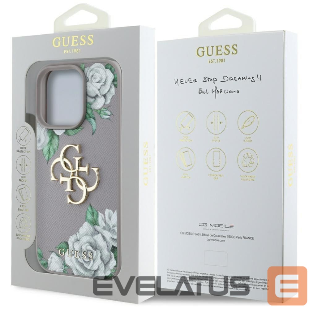 Other goods Guess Guess Grained Roses Big 4G Logo iPhone 16 Pro Max Case - Purple