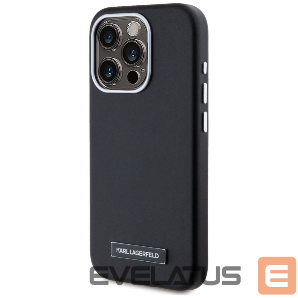 Other goods Karl Lagerfeld Karl Lagerfeld FW Metal Plate MagSafe iPhone 15 Pro Max Case - Black