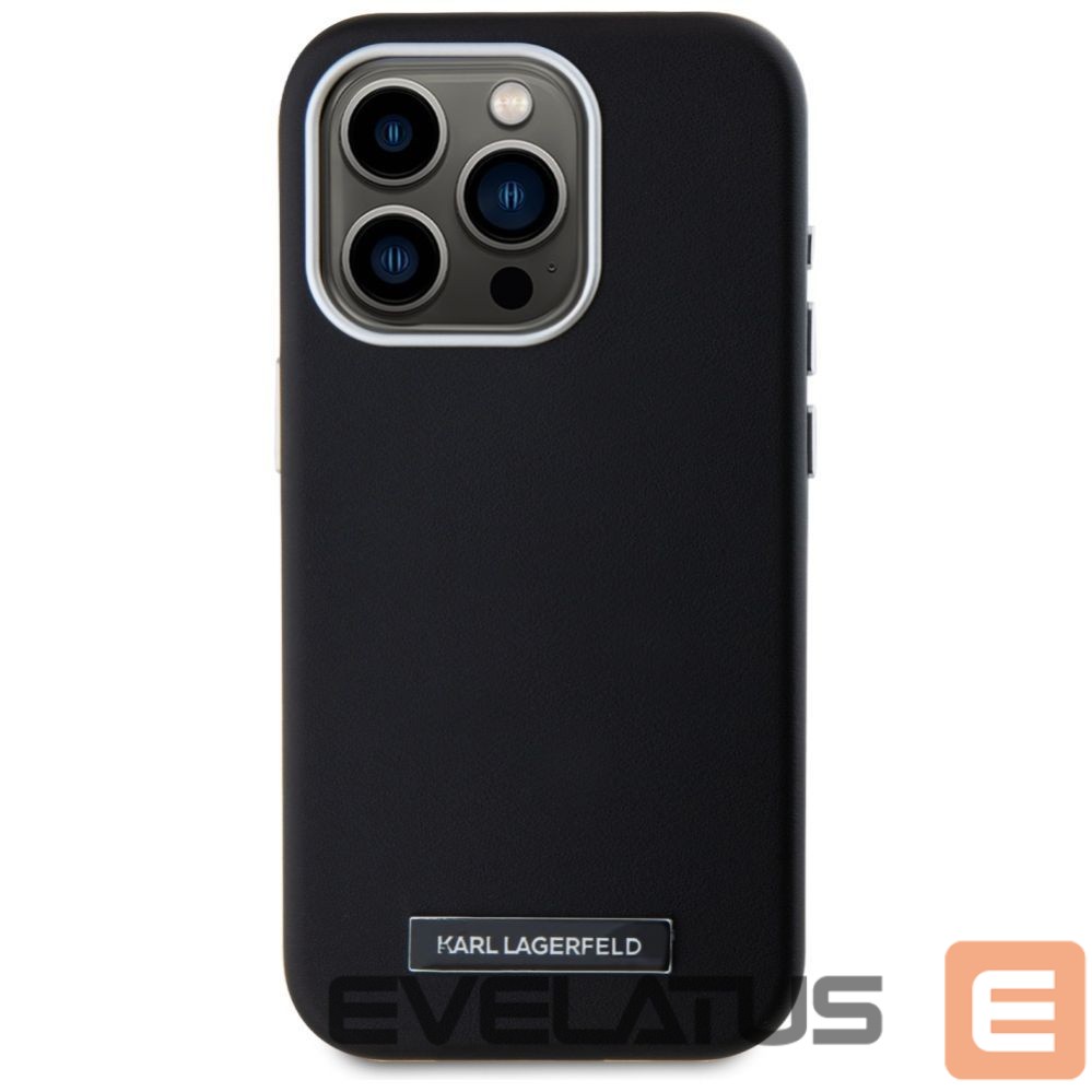 Other goods Karl Lagerfeld Karl Lagerfeld FW Metal Plate MagSafe iPhone 15 Pro Max Case - Black