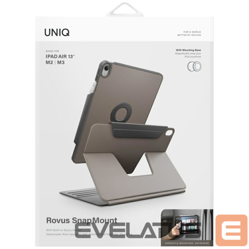 Other goods UNIQ Uniq Rovus Snapmount Magnetic 360 Rotating Detachable Case for iPad Air 13" 2024 / 2025 - Gray