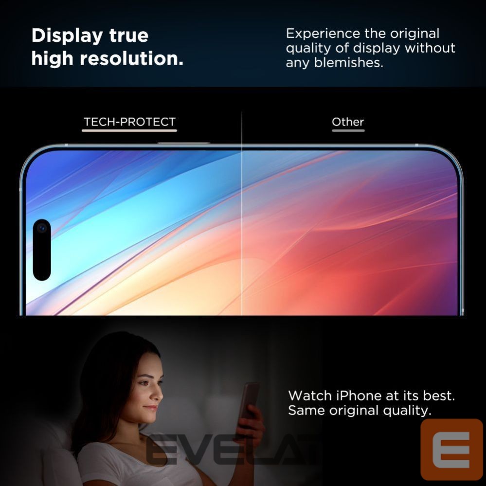 Other goods Tech-Protect Tech-Protect Quick Set+ 2-pack tempered glass for iPhone 12 / 12 Pro - black