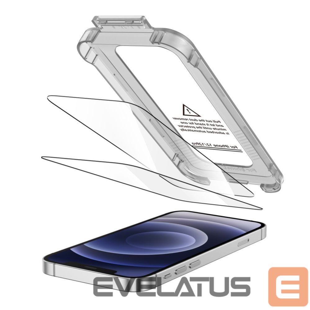 Other goods Tech-Protect Tech-Protect Quick Set+ 2-pack tempered glass for iPhone 12 / 12 Pro - black