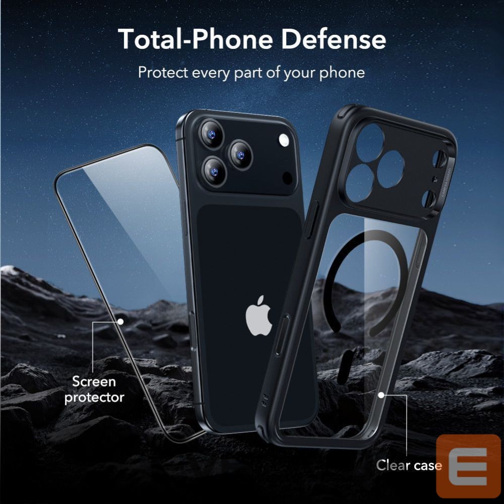 Other goods ESR ESR Classic Hybrid MagSafe + Tempered Glass Set for iPhone 17 Pro - Clear Black