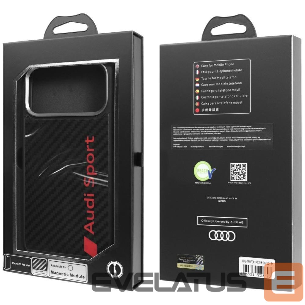 Other goods Audi Audi R8 Carbon Fiber MagSafe Case for iPhone 17 Pro Max - Black