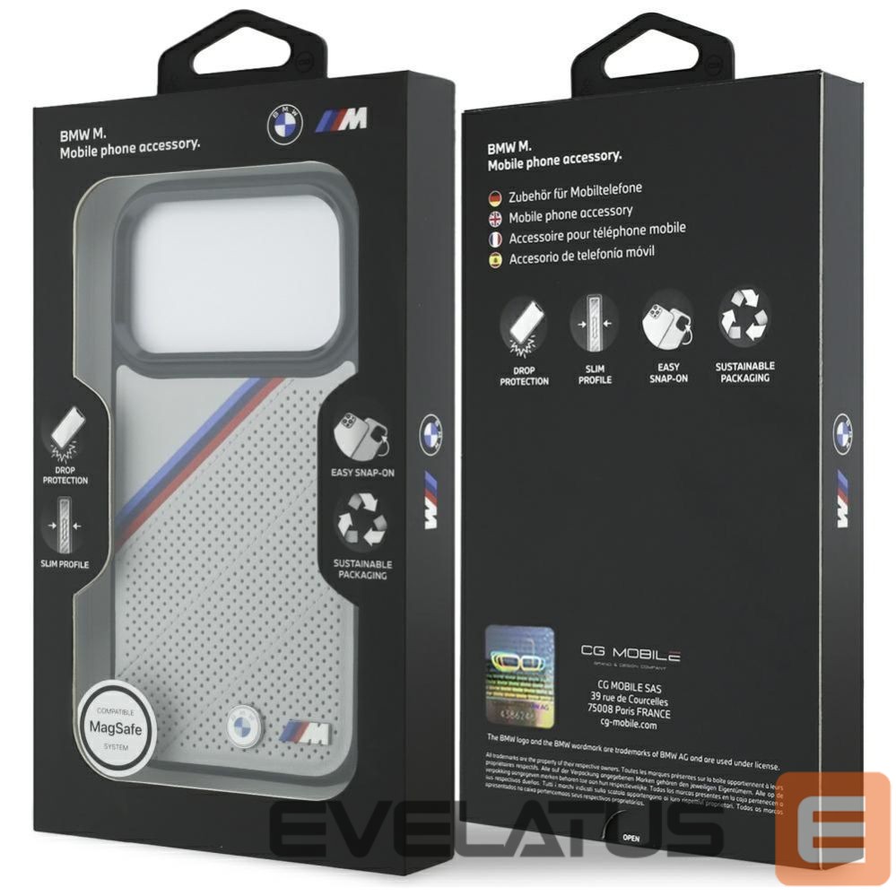 Other goods BMW BMW M Tricolor Metal Logo MagSafe Case for iPhone 17 Pro - Gray
