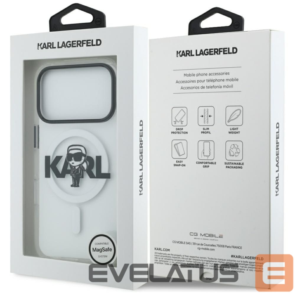 Other goods Karl Lagerfeld Karl Lagerfeld IML Karl Sketch Logo MagSafe Case for iPhone 17 Pro - Transparent