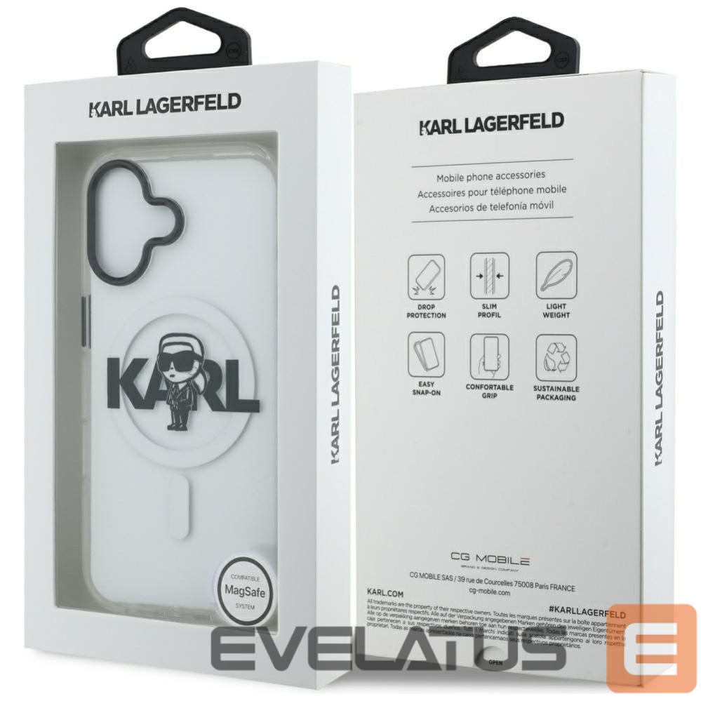 Other goods Karl Lagerfeld Karl Lagerfeld IML Karl Sketch Logo MagSafe Case for iPhone 17 - Transparent
