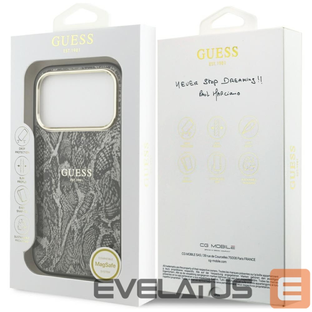 Other goods Guess Guess Python Pattern MagSafe Case for iPhone 17 Pro - Black