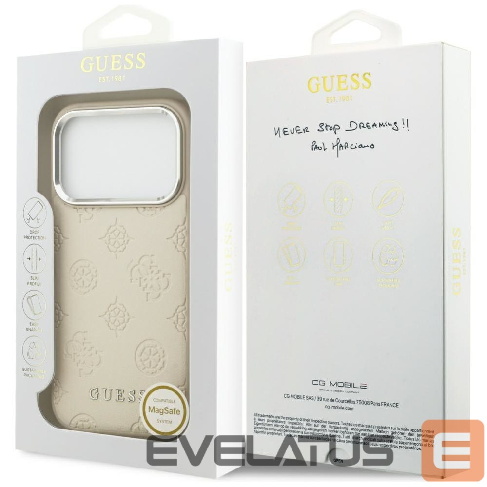 Other goods Guess Guess Peony Hot Stamp Script MagSafe Case for iPhone 17 Pro - Beige