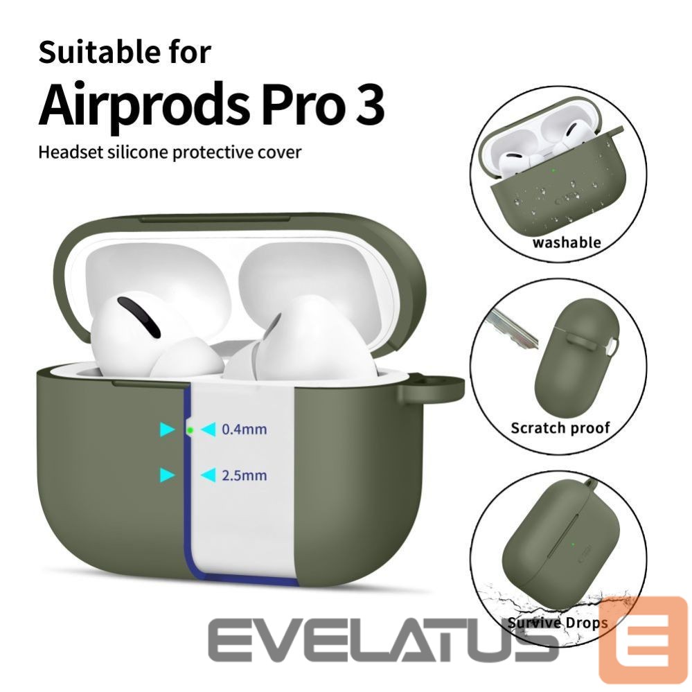 Other goods Tech-Protect Tech-Protect Silicone Hook Case for AirPods Pro - Olive