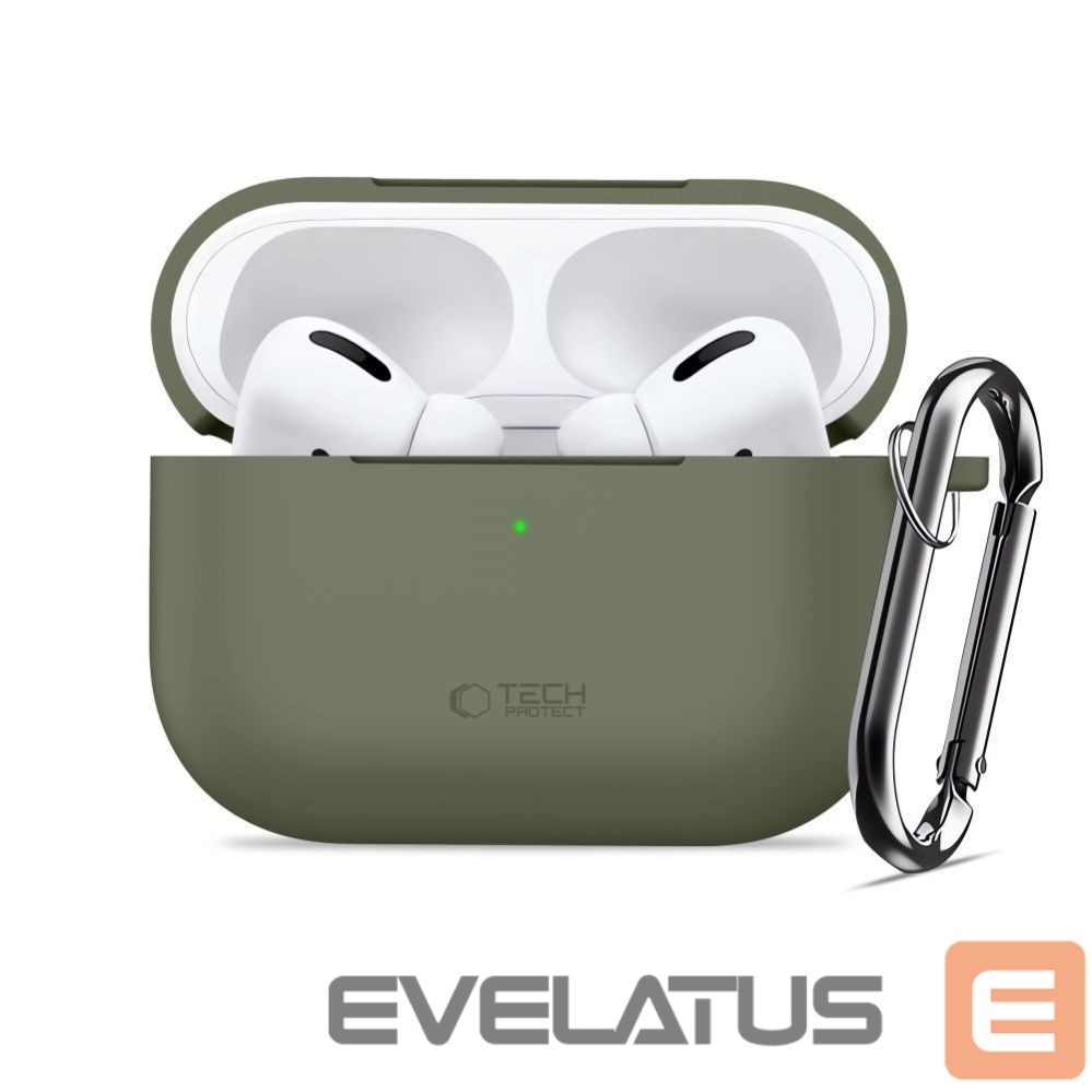 Other goods Tech-Protect Tech-Protect Silicone Hook Case for AirPods Pro - Olive