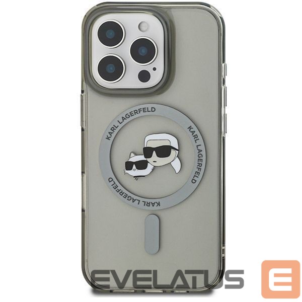 Other goods Karl Lagerfeld Karl Lagerfeld IML Metal Karl&Choupette Head MagSafe Case for iPhone 16 Pro - Black