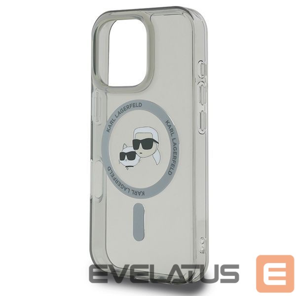 Other goods Karl Lagerfeld Karl Lagerfeld IML Metal Karl&Choupette Head MagSafe Case for iPhone 16 Pro - Black