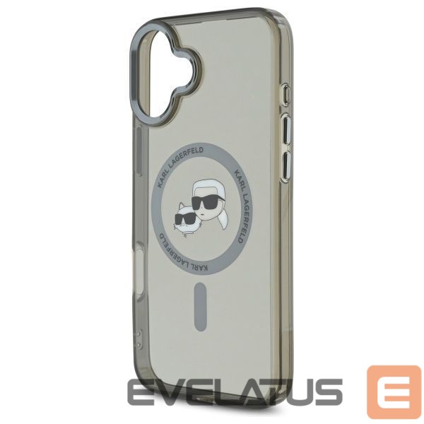 Other goods Karl Lagerfeld Karl Lagerfeld IML Metal Karl&Choupette Head MagSafe Case for iPhone 16 - Black