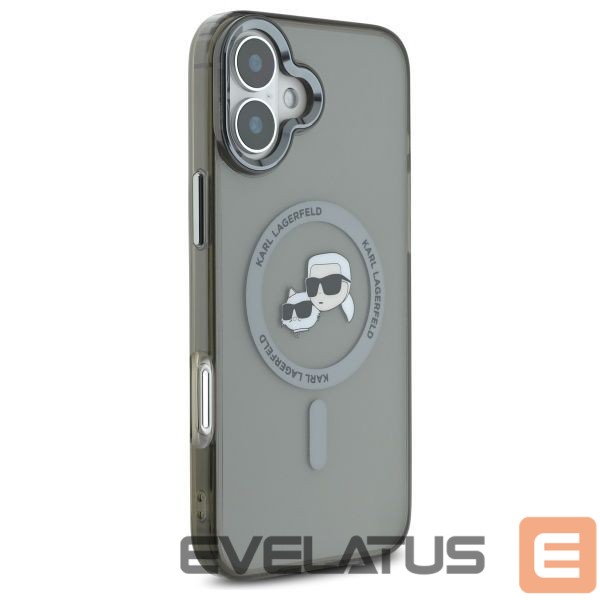 Other goods Karl Lagerfeld Karl Lagerfeld IML Metal Karl&Choupette Head MagSafe Case for iPhone 16 - Black