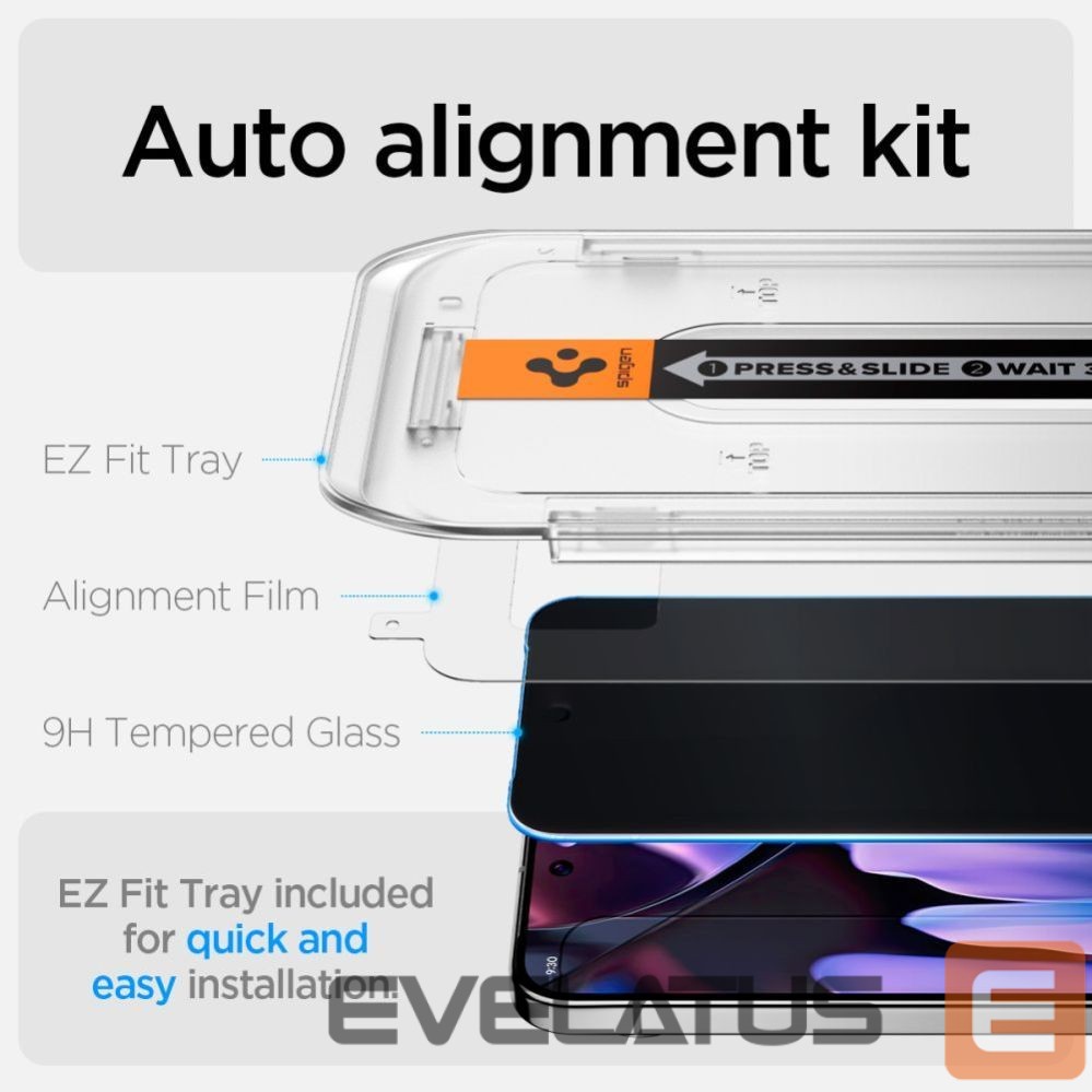 Other goods Spigen Spigen Glas.TR "Ez Fit" Privacy HD 2-pack privacy glass for Google Pixel 9 / 9 Pro