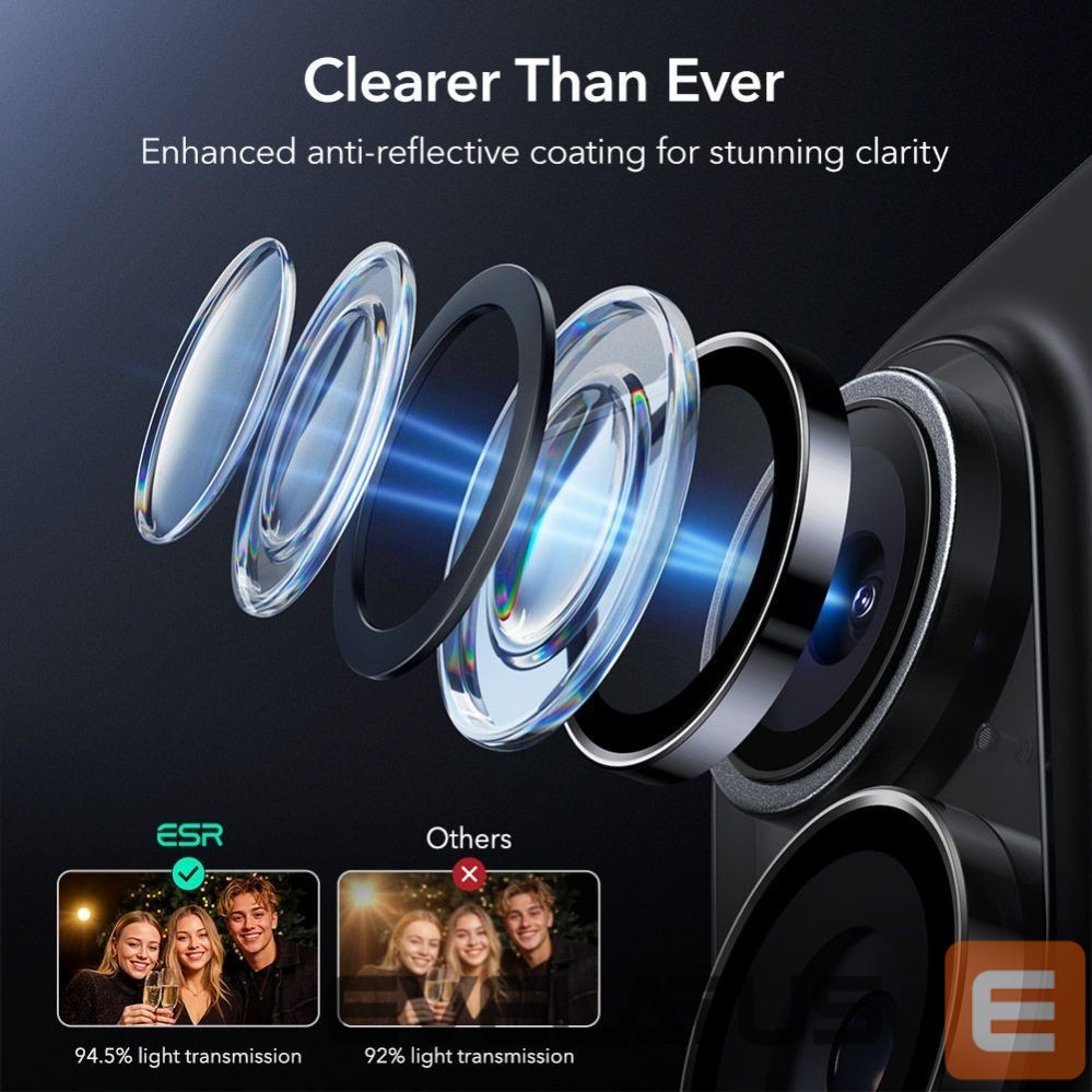 Other goods ESR ESR Armorite Camera Cover for iPhone 16 / 16 Plus / 17 - Black