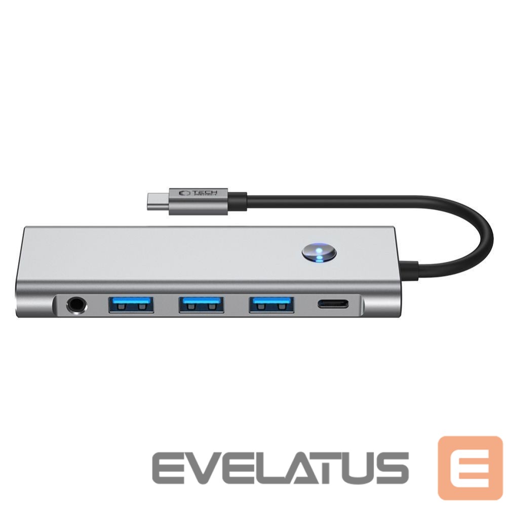 Other goods Tech-Protect Tech-Protect HB04 HUB Adapter 9in1 USB-C + USB2.0 + USB3.0 + HDMI 4K 60Hz + SD / TF + PD100W + AV3.5 - gray