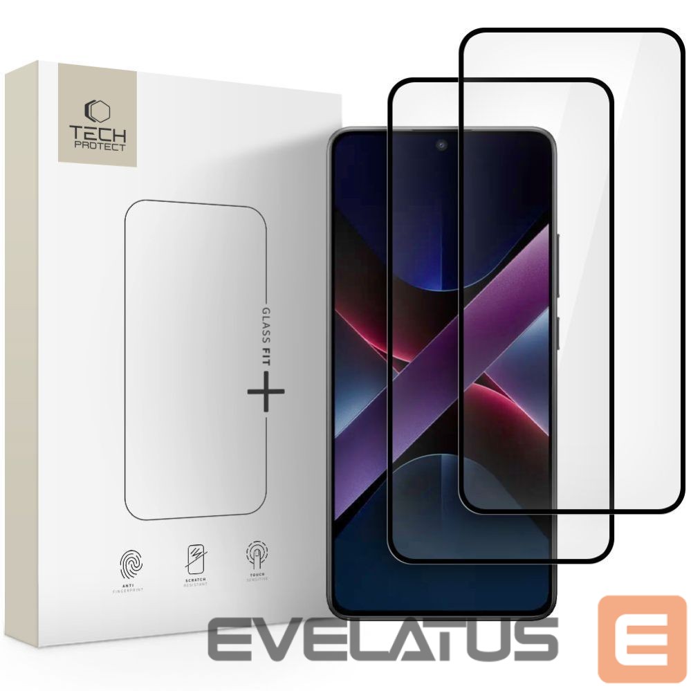 Other goods Tech-Protect Tech-Protect Glass Fit+ 2-pack tempered glass for Xiaomi Poco X7 5G - black