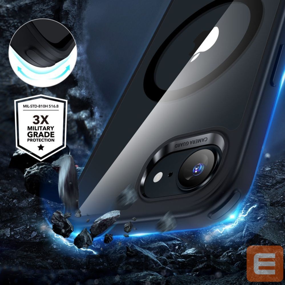 Other goods ESR ESR Classic Hybrid Halolock MagSafe Case for iPhone 16e / 17e - Transparent-Black