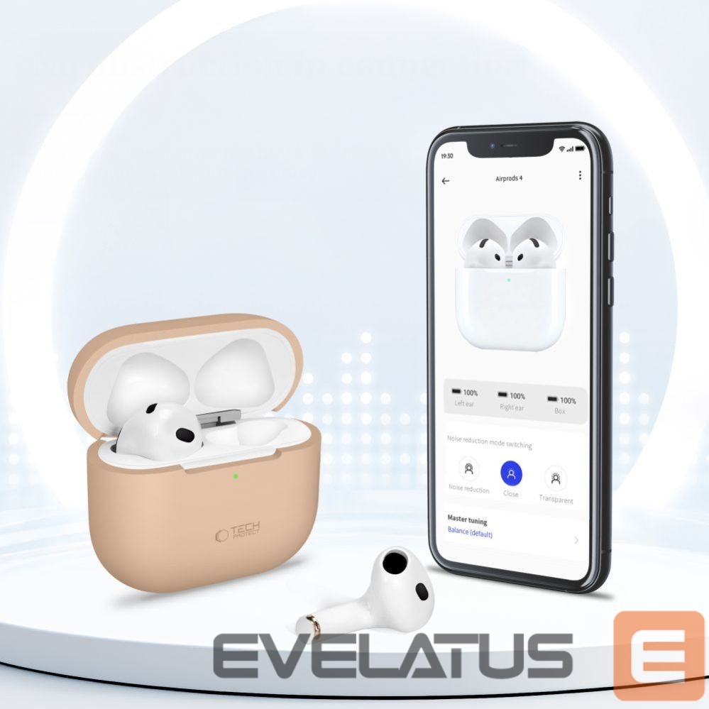Other goods Tech-Protect Tech-Protect Silicone Case for Apple AirPods 4 - Beige
