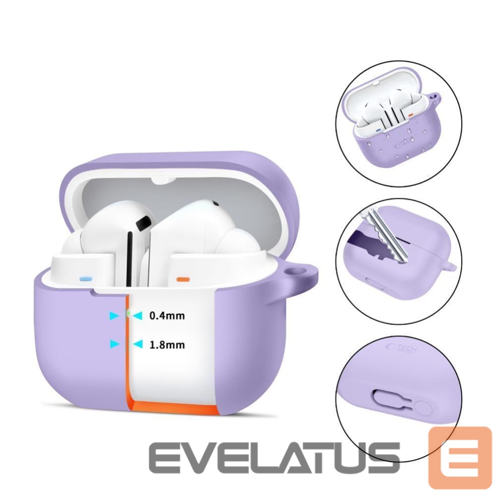 Other goods Tech-Protect Tech-Protect Silicone Hook Case for Samsung Galaxy Buds 3 / 3 FE / 3 Pro - Purple