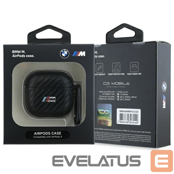 Other goods BMW BMW BMA4CMPUCA AirPods 4 cover black/black PU Carbon M Collection