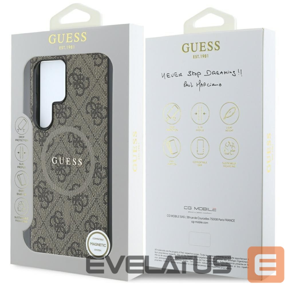 Other goods Guess Guess Leather 4G Colored Ring Classic Logo MagSafe Case Samsung Galaxy S25 Ultra brown