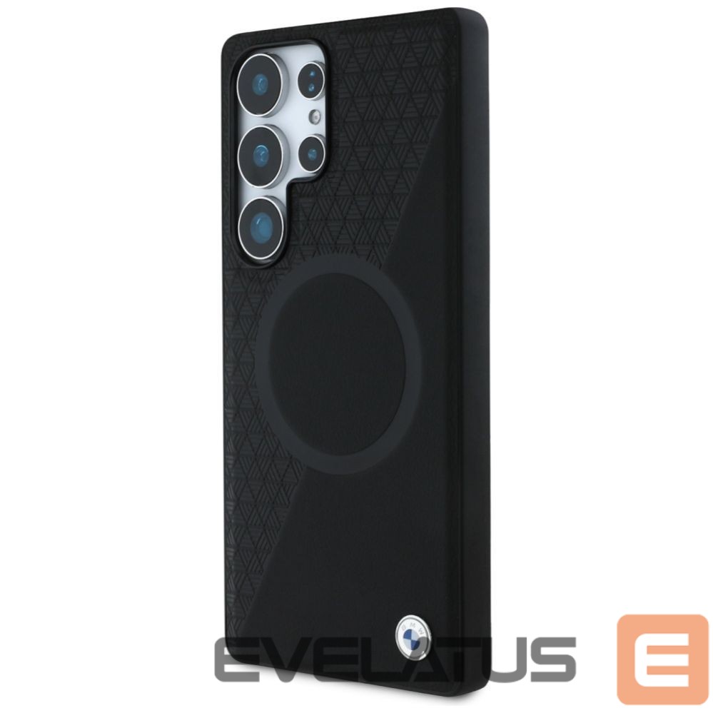 Other goods BMW BMW Leather Half Textured MagSafe Case for Samsung Galaxy S25 Ultra - Black