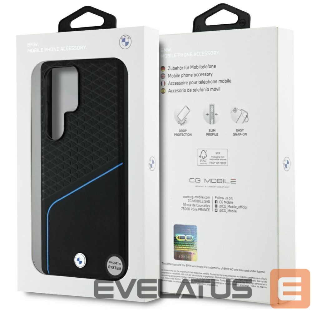 Other goods BMW BMW Leather Textured and Smooth MagSafe case for Samsung Galaxy S25 Ultra - black
