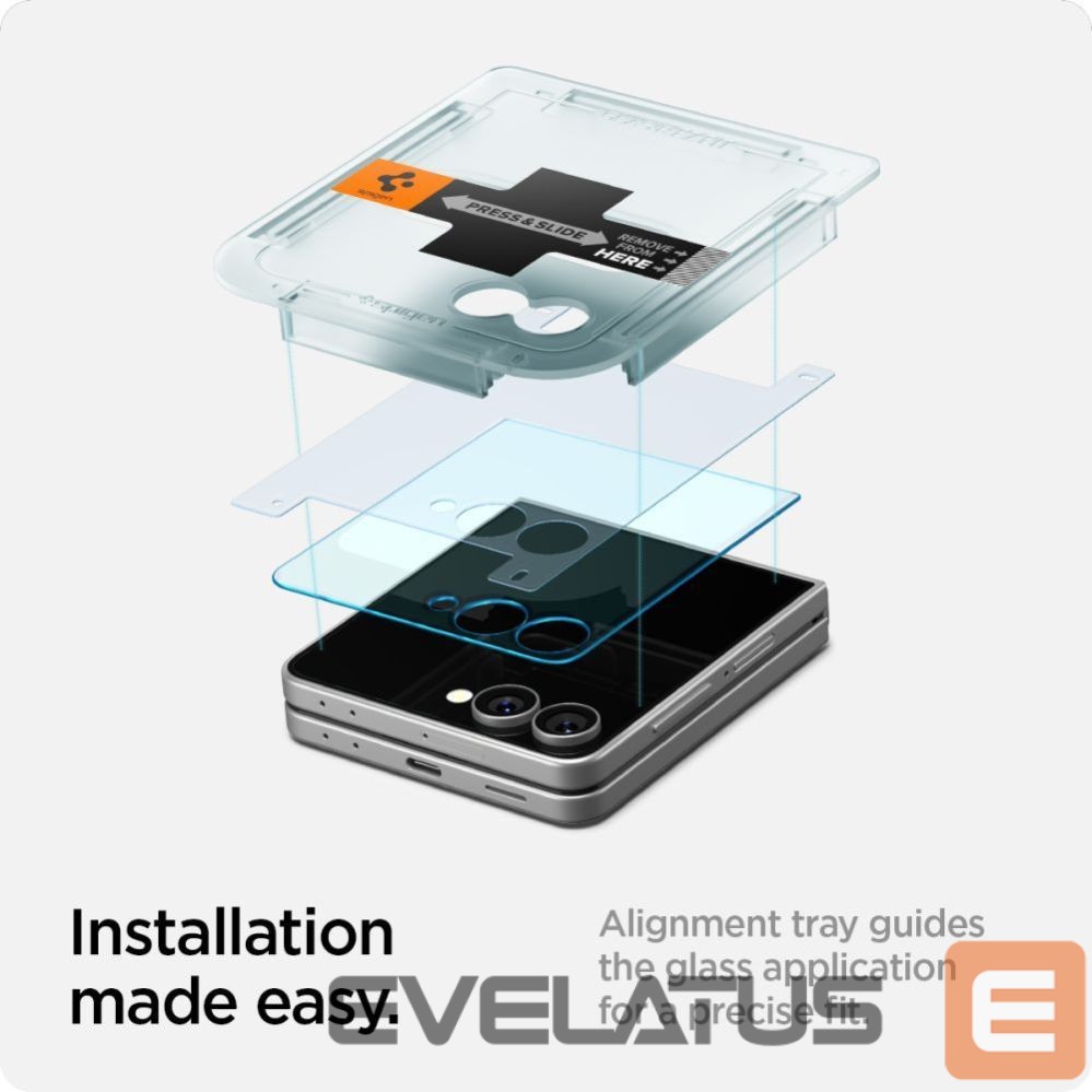 Other goods Spigen Spigen Glas.TR EZ Fit HD Tempered Glass 2-pack for Samsung Galaxy Z Flip 7 - Transparent