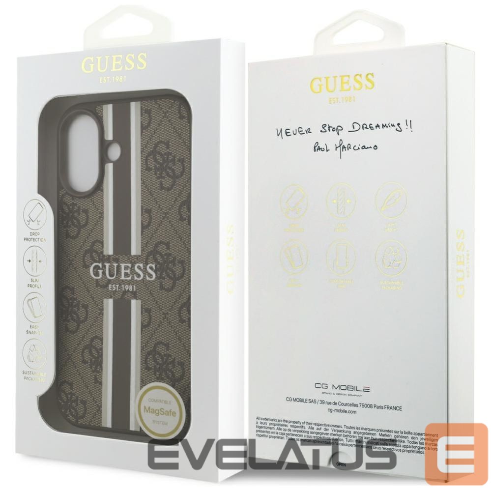 Other goods Guess Guess 4G Printed Stripes MagSafe case for iPhone 17 - brown