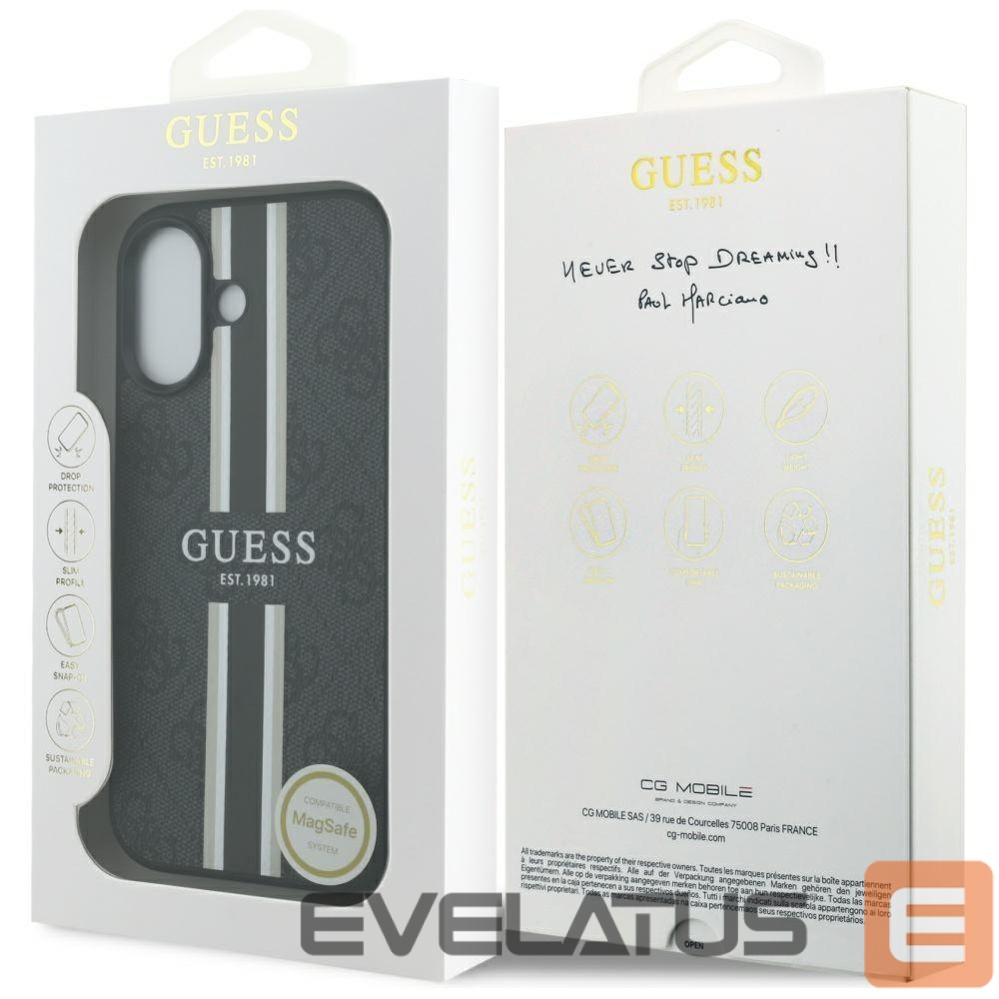 Other goods Guess Guess 4G Printed Stripes MagSafe case for iPhone 17 - black
