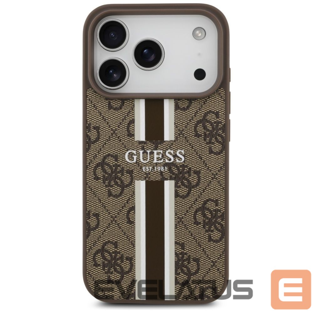 Other goods Guess Guess 4G Printed Stripes MagSafe case for iPhone 17 Pro - brown