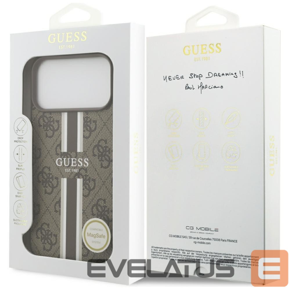 Other goods Guess Guess 4G Printed Stripes MagSafe case for iPhone 17 Pro Max - brown
