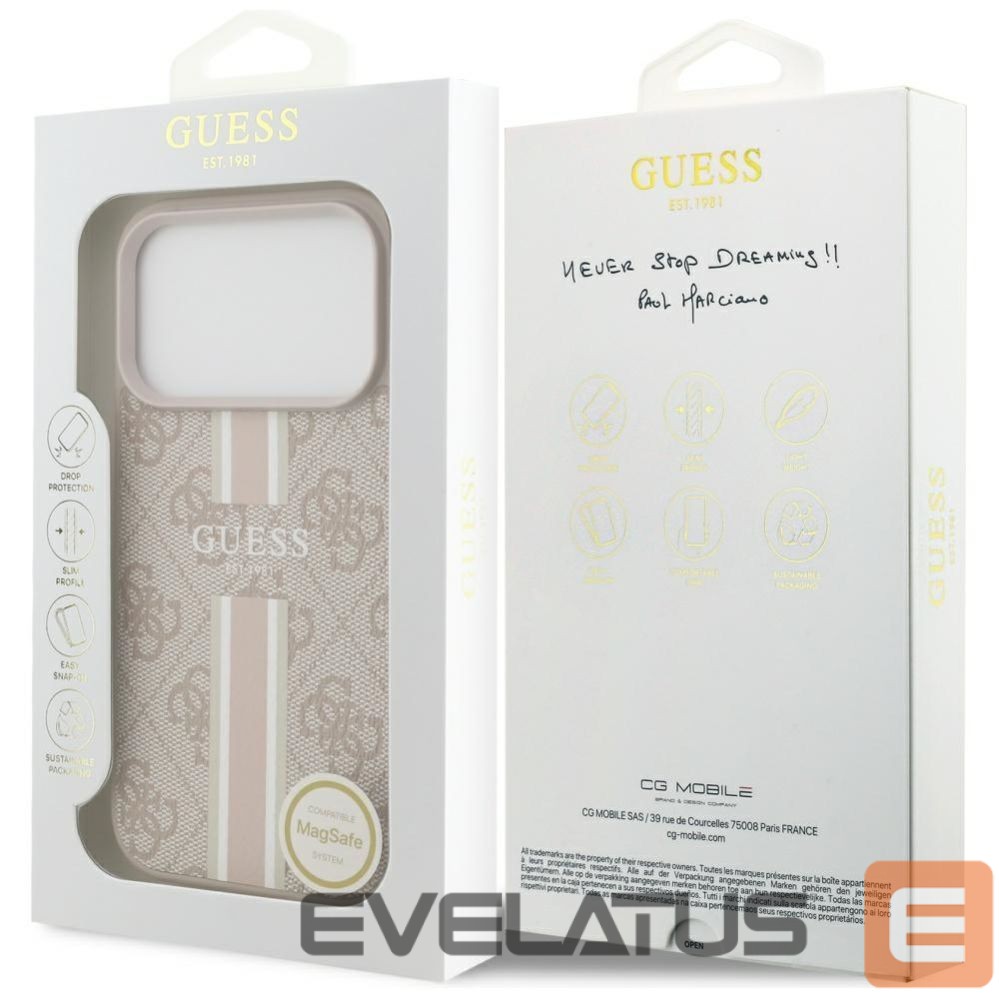 Other goods Guess Guess 4G Printed Stripes MagSafe Case for iPhone 17 Pro - Pink