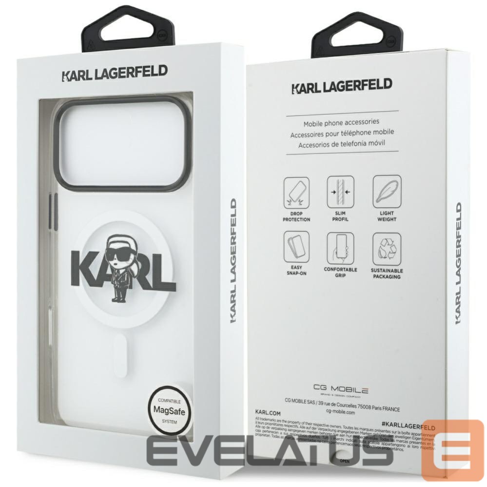 Other goods Karl Lagerfeld Karl Lagerfeld IML Karl Sketch Logo MagSafe Case for iPhone 17 Pro Max - Transparent