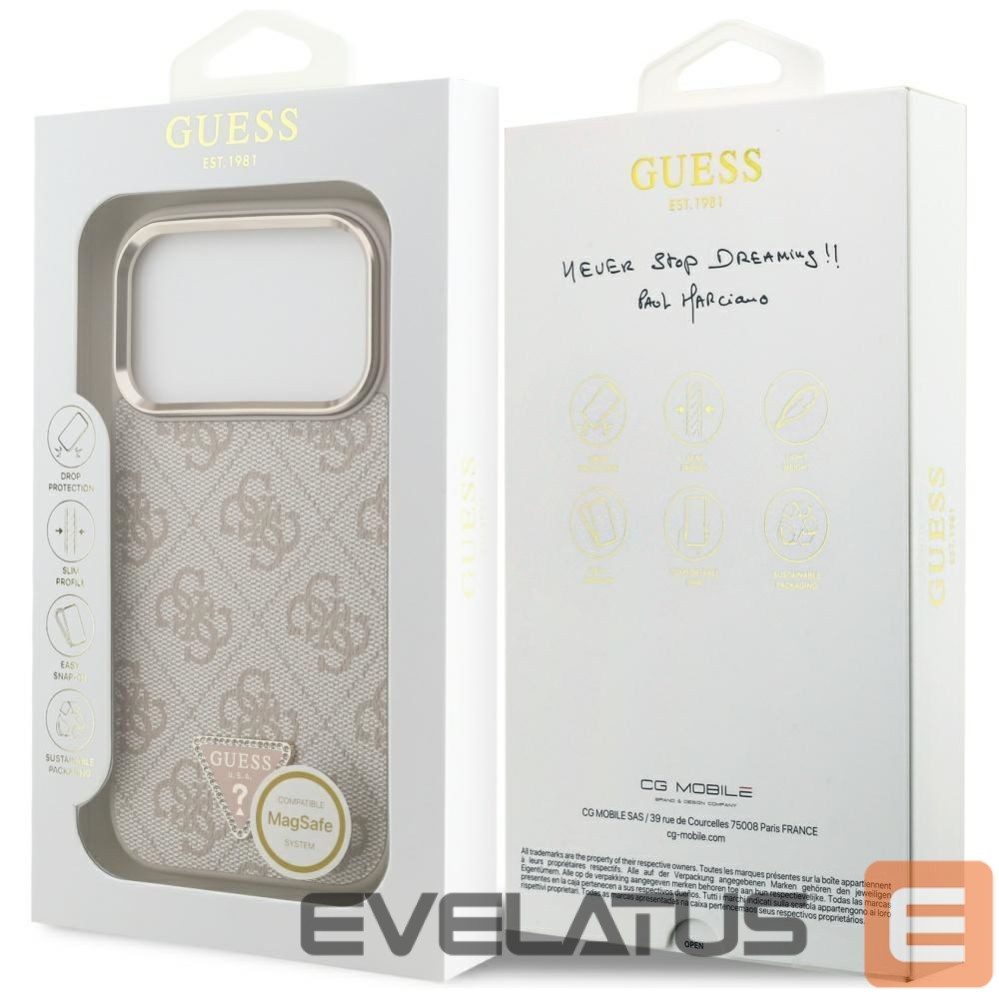 Other goods Guess Guess 4G Triangle Logo MagSafe Case for iPhone 17 Pro - Rose Gold