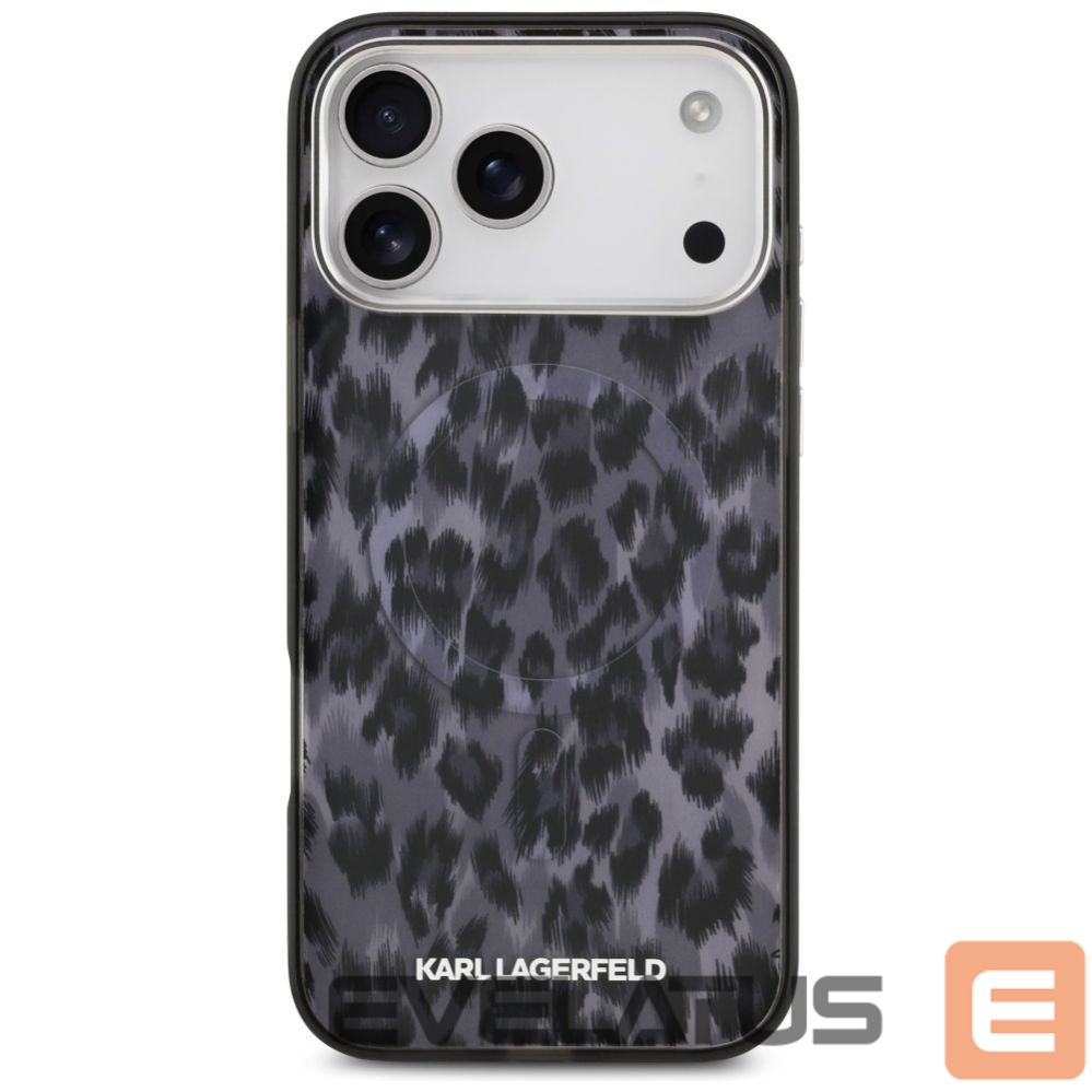 Back panel cover Karl Lagerfeld Karl Lagerfeld IML Leopard Pattern MagSafe Case for iPhone 17 Pro Max - Black